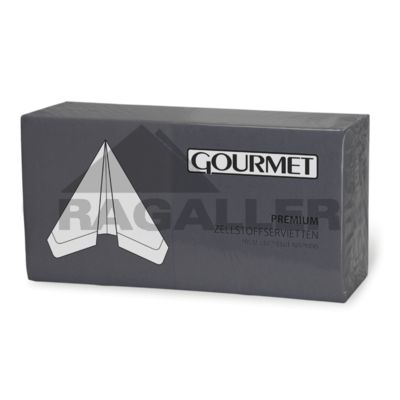 Tissue-Servietten 33x33cm 3-lagig 1/4 Falz Gourmet Premium grau