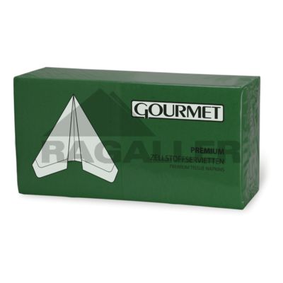Tissue-Servietten 33x33cm 3-lagig 1/4 Falz Gourmet Premium dunkelgrün