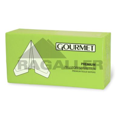Tissue-Servietten 33x33cm 3-lagig 1/4 Falz Gourmet Premium limone