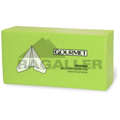 Tissue-Serv 40x40cm 3-lagig 1/4 Falz Gourmet Premium limone