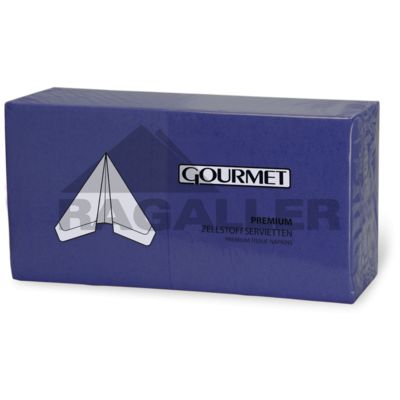 Tissue-Servietten 40x40cm 3-lagig 1/4 Falz Gourmet Premium dunkelblau