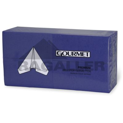 Tissue-Servietten 40x40cm 3-lagig 1/8 Kopffalz  Gourmet Premium dunkelblau