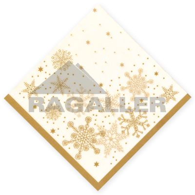DecoSoft-Servietten 40x40cm 2-lagig 1/4 Falz weiß "Schneeflocke"