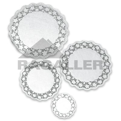 Tortenpapier rund Ø9cm weiß