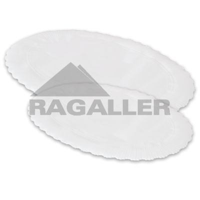 Plattenpapier oval 27x18cm weiß