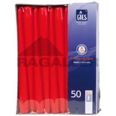 Spitzkerzen 24,5cm Ø23mm rot