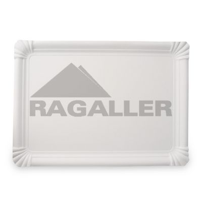 Pappteller rechteckig 18x26cm weiß Frischfaser 