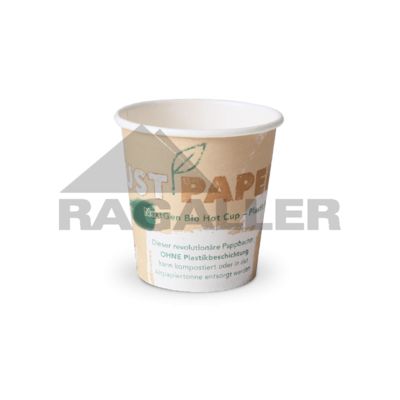 Coffee-Cups 4oz/100ml (Ø63mm) "JUST PAPER" Karton weiß kompostierbar + recycelbar Greenline