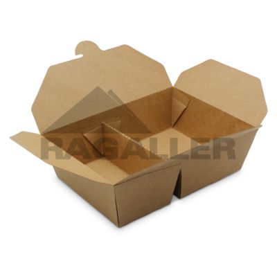 Foodcase #3 2-geteilt 1600ml (950+650) FSC Karton braun
