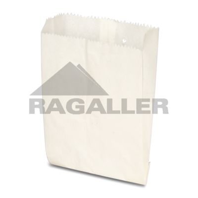 Faltenbeutel 12+6x17cm Pergament-Ersatz-Papier gefädelt weiß 