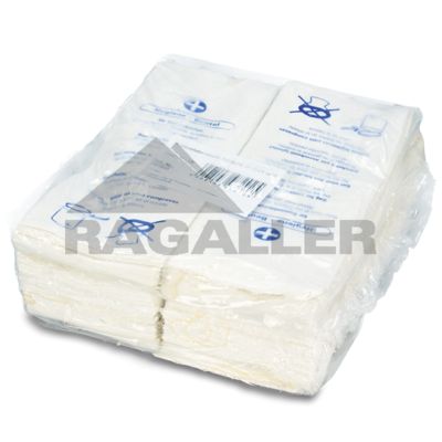 Hygiene-Faltenbeutel 12+4x28cm Kraftpapier weiß - Neutraldruck 