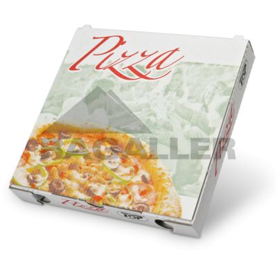 Pizzakarton 20x20x3cm Modell: "Cuboxale" Qualität: Vegetale - Neutraldruck