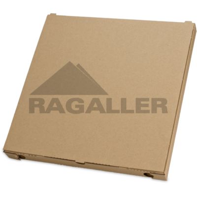 Pizzakarton 32x32x3cm Modell: "Cuboxale" Qualität: Standard braun (innen- und außenseitig) unbedruckt