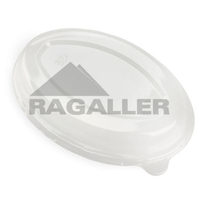 PET-Deckel glasklar für Bagasse-Schalen oval 450ml
