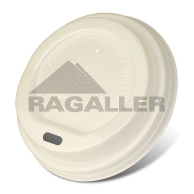 Deckel CPLA mit Trinkloch weiß für Coffee-Cup Ø90mm