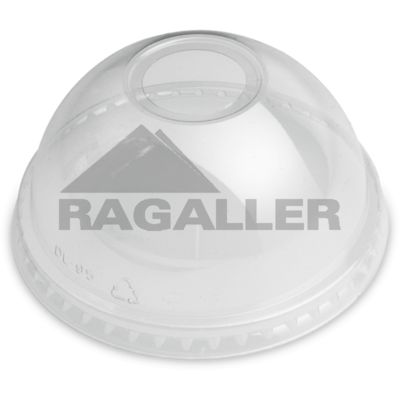 Dom-Deckel mit Loch rPET glasklar für Clear-Cup Ø95mm