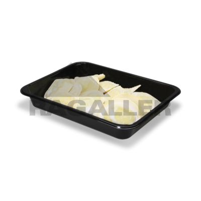 PP-Menüschalen ungeteilt 225x175x30mm siegelfähig schwarz