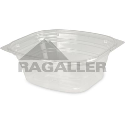 Salatschalen PLA 1000ml rechteckig klar eco-friendly - Achtung, bitte kühl lagern!