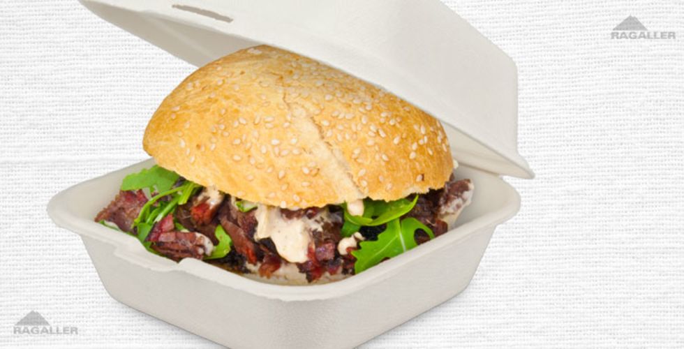 Produktbild Bagasse-Menü-/Hamburger/Snackboxen