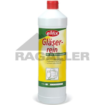 Gläserrein flüssig rückfettend für manuelle Reinigung 1 Liter Flasche (VOC-Gehalt < 3 %)