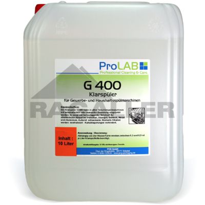 Klarspüler G-400 für Geschirrspülmaschinen 10 Liter Kanister (VOC-Gehalt = 6,77 %)