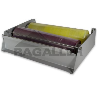 Doppelrollenspender pulverbeschichtetes Stahlblech grau für Folie 30cm breit